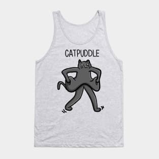 Standing CATPUDDLE Funny cat as a puddle Digital Illustration Tank Top